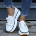 Plus Size Women Casual Lace  up Breathable Comfy Chunky Sneakers