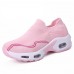 Women Brief Solid Breathable Fabric Soft Sole Cushioned Slip On Sports Shoes