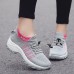 Women Casual Knitted Mesh Lace  up Antiskid Running Shoes