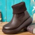 Women Fashion Casual Comfortable Platform Sock Boots