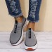 Plus Size Women Casual Elastic Slip  on Comfy Breathable Platform Sneakers