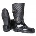 Women’s Comfortable Waterproof Slip  On Mid  Calf Flat Non  Slip Rain Boots