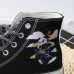 Plus Size Women Panda Print Comfy Skateboard Canvas Boots