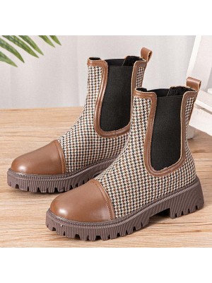 Women Retro Fashion Casual Comfortable Platform Chelsea Boots