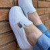 Plus Size Women Comfy Lazy Shoes Casual Zipper Sneakers