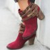 Women Comfortable Round Toe Braided Strap Back  Zip Buckle Casual Ankle Boots