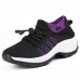 Women Casual Knitted Mesh Lace  up Antiskid Running Shoes