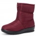 Women Large Size Warm Lined Front Zipper Casual Ankle Snow Boots