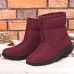 Women Large Size Warm Lined Front Zipper Casual Ankle Snow Boots