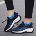 Women Casual Knitted Mesh Lace  up Antiskid Running Shoes