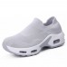 Women Brief Solid Breathable Fabric Soft Sole Cushioned Slip On Sports Shoes