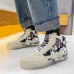 Plus Size Women Cute Panda Print Comfy Skateboard Boots