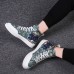 Plus Size Women Panda Graffiti Comfy Skateboard Canvas Boots