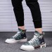 Plus Size Women Panda Graffiti Comfy Skateboard Canvas Boots